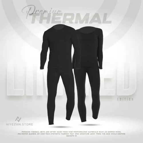 Unisex Premium Thermal 1 Set- Black
